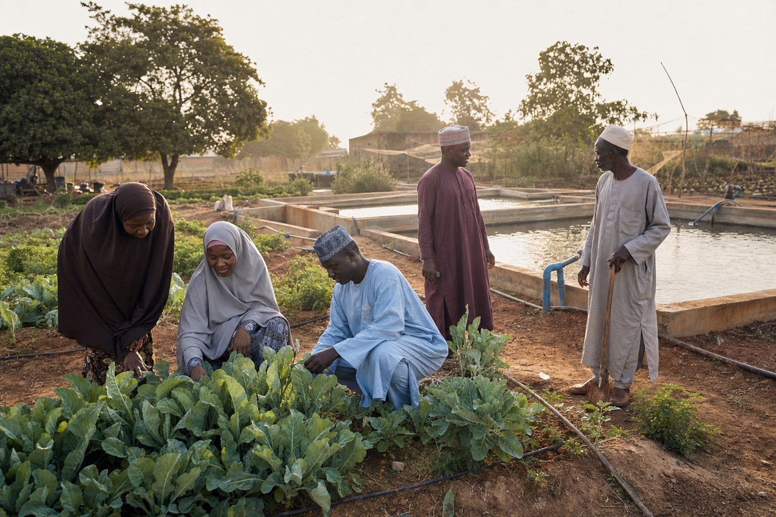 Sustainable farm and fish ponds